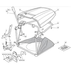 1436M - 2011-2013 - 2T0320483/M10 - Mountfield Ride On Mower Grasscatcher Diagram