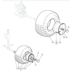 1436M - 2011-2013 - 2T0320483/M10 - Mountfield Ride On Mower Wheels Diagram