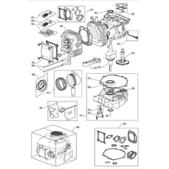 1436M - 2009 - 2T2244483/UM9 - Mountfield Ride On Mower Engine - ST. TRE0701 Diagram