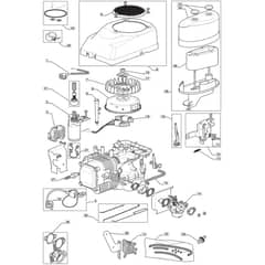 1436M - 2009 - 2T2244483/UM9 - Mountfield Ride On Mower Engine TRE0701 Diagram