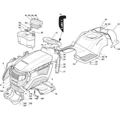 1438M - 2007 - 13-2673-12 - Mountfield Ride On Mower Body Diagram