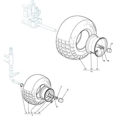 1438M - 2007 - 299952383/MO6 - Mountfield Ride On Mower Wheels Diagram