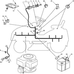 1438M - 2008 - 299958333/M08 - Mountfield Ride On Mower Electric Equipment Diagram