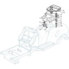 1438M - 2008 - 299958383/BM8 - Mountfield Ride On Mower Fuel Tank Diagram