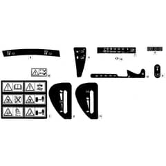 1440H - 2004 - 13-2660-14 - Mountfield Ride On Mower Labels Diagram