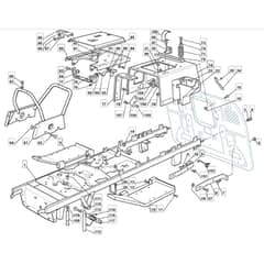 1440H - 2007 - 13-2675-11 - Mountfield Ride On Mower Frame Diagram