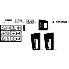 1440H - 2006 - 13-2684-11 - Mountfield Ride On Mower Labels Diagram