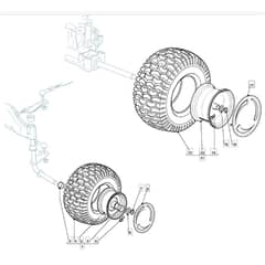 1440H - 2004-2005 - 299931333/MOE - Mountfield Ride On Mower Wheels Diagram