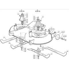 1440H - 2007 - 299931383/ME7 - Mountfield Ride On Mower 102cm Deck Diagram