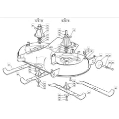 1440H - 2006 - 299931383/MO6 - Mountfield Ride On Mower 102cm Deck Diagram