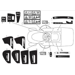 1440H - 2006 - 299931383/MOE - Mountfield Ride On Mower Labels Diagram