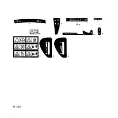 1440M - 2004 - 13-2653-14 - Mountfield Ride On Mower Labels Diagram