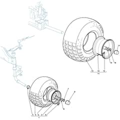 1440M - 2007 - 299911383/MO7 - Mountfield Ride On Mower Wheels Diagram