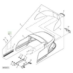 John Deere 1445 - PC10345 - Hood ( - 020000) - ST452300