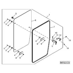 John Deere 1445 - PC10345 - Side Windows - ST452315