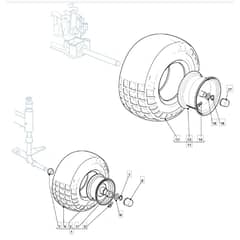 14H36H - 2007 - 299964483/MOF - Mountfield Ride On Mower Wheels Diagram
