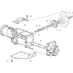 150 MS - Bertolini Sickle Bar Mower Gears (Gearbox) Diagram