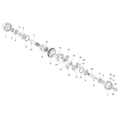 150 S - Bertolini Sickle Bar Mower Axle without differential Diagram