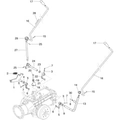 150 S - Bertolini Sickle Bar Mower Internals controls Diagram