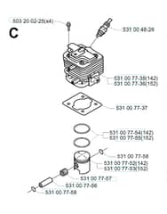 Husqvarna 152RB - 2000-5 - Cylinder Piston