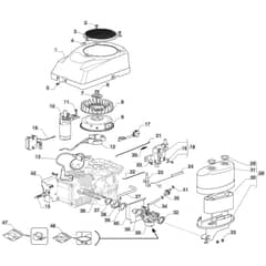 1530H - 2022-2023 - 2T2100483/M22 - Mountfield Ride On Mower Engine Assy Diagram
