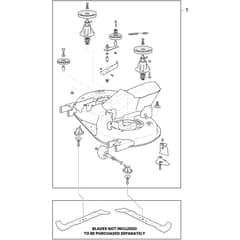 1530H - 2024-2025 - 2T2120483/M25 - Mountfield Ride On Mower Cutting Deck Assy - MP84 Diagram
