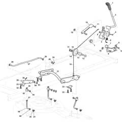 1530H - 2024-2025 - 2T2120483/M25 - Mountfield Ride On Mower Cutting plate lifting Diagram