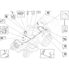 1530H - 2024-2025 - 2T2120483/M25 - Mountfield Ride On Mower Electrical Parts Diagram