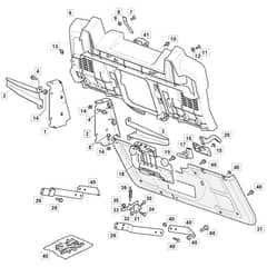 1530M - 2020 - 2T2020483/M20 - Mountfield Ride On Mower Rear Plate Diagram