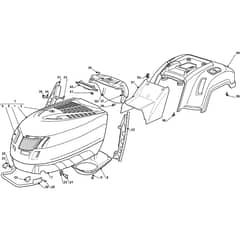 1538H - 2008 - 299968433/M08 - Mountfield Ride On Mower Body Diagram