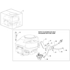 1538H - 2022-2023 - 2T2610483/M22 - Mountfield Ride On Mower Fuel Pump Diagram