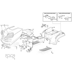 1538H - 2016-2019 - 2T2620483/M16 - Mountfield Ride On Mower Body Diagram