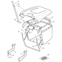 1538H - 2016-2019 - 2T2620483/M16 - Mountfield Ride On Mower Grasscatcher Diagram