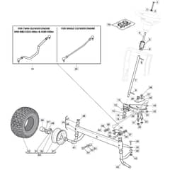 1538H - 2016-2019 - 2T2620483/M16 - Mountfield Ride On Mower Steering Diagram