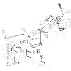 1538H - 2020-2021 - 2T2620483/M20 - Mountfield Ride On Mower Cutting plate lifting Diagram