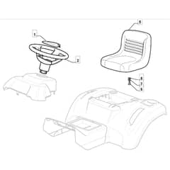 1538H - 2020-2021 - 2T2620483/M20 - Mountfield Ride On Mower Seat Diagram