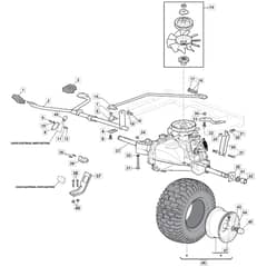 1538H - 2020-2021 - 2T2620483/M20 - Mountfield Ride On Mower Transmission Diagram
