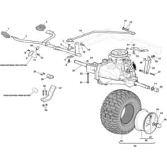 1538H - 2024-2025 - 2T2620483/M25 - Mountfield Ride On Mower Hydrostatic Transmission- Loncin Diagram
