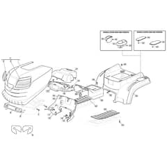 1538M - 2016-2019 - 2T2520483/M16 - Mountfield Ride On Mower Body Diagram