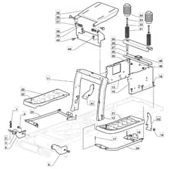 1538M - 2016-2019 - 2T2520483/M16 - Mountfield Ride On Mower Frame Diagram