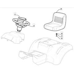 1538M - 2016-2019 - 2T2520483/M16 - Mountfield Ride On Mower Seat Diagram