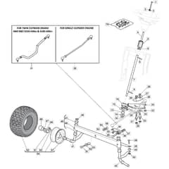 1538M - 2016-2019 - 2T2520483/M16 - Mountfield Ride On Mower Steering Diagram