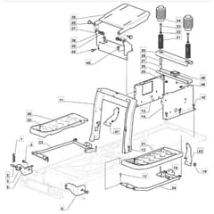 1538M - 2020 - 2T2520483/M20 - Mountfield Ride On Mower Frame Diagram