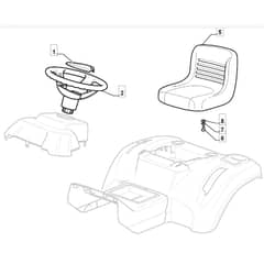 1538M - 2020 - 2T2520483/M20 - Mountfield Ride On Mower Seat Diagram