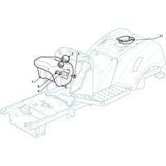 1540H - 2011-2013 - 2T1720483/M11 - Mountfield Ride On Mower Fuel Tank Diagram