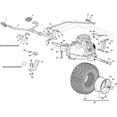 1543H-SD - 2024-2025 - 2T1210483/M25 - Mountfield Ride On Mower Transmission Diagram