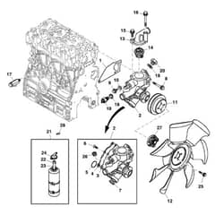 John Deere 1550 - PC12157 - Water Pump - ST785719