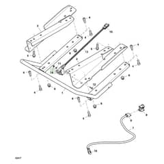 John Deere 1550 - PC12157 - Seat Slide - ST790425