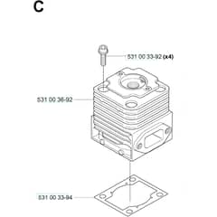 Husqvarna 155 B - 20014000001-20041499999 Cylinder