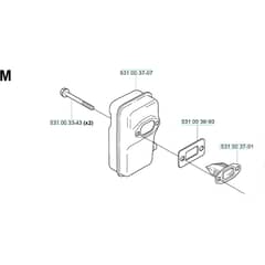 Husqvarna 155 B - 20014000001-20041499999 Muffler